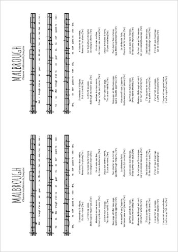 Malbrough Partition gratuite